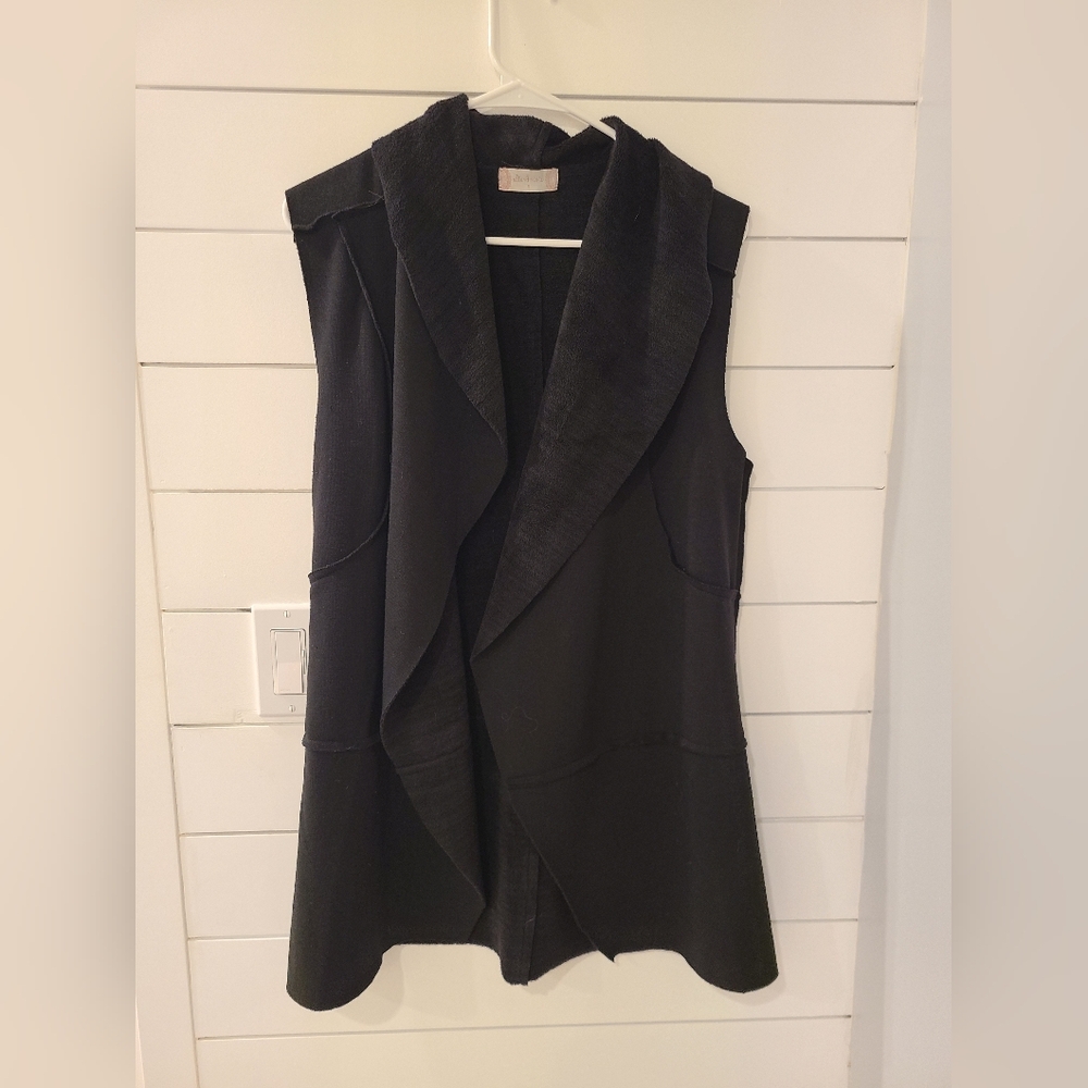 Altar'd State Black Sleeveless Jacket Small
